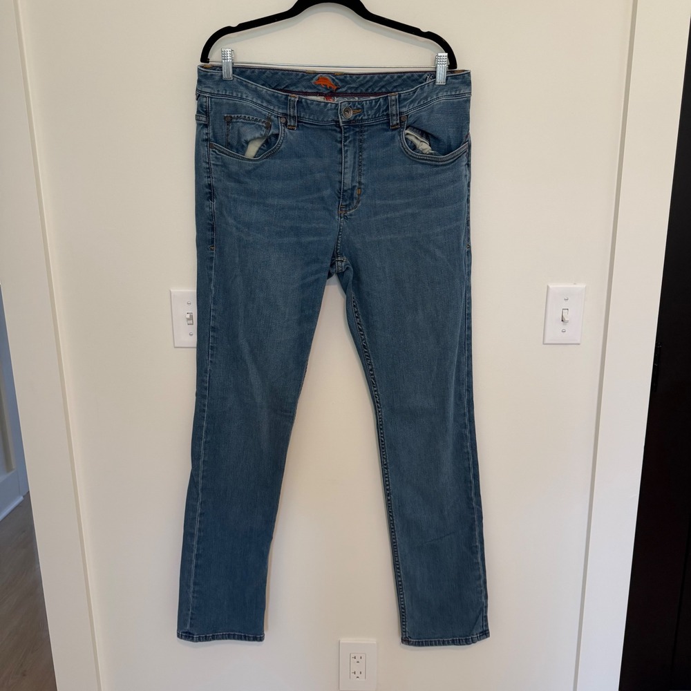 Tommy Bahama Sand Drifter Vintage Mens Straight Leg Jeans Blue 36/34